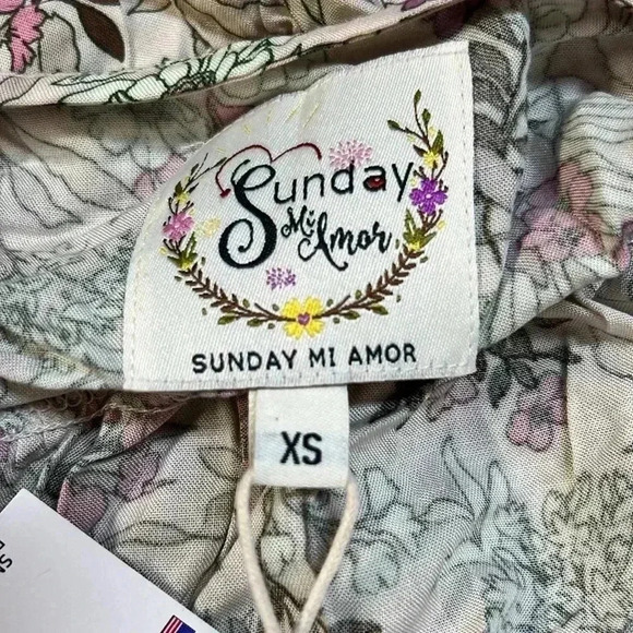 NWT Anthropologie Sunday Mi Amor Floral Dress Size XS - Picture 3 of 7